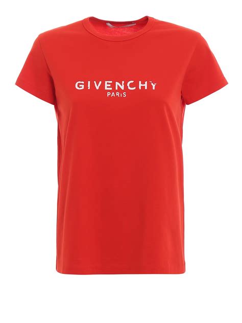 givenchy red box logo t shirt|givenchy t shirt euro.